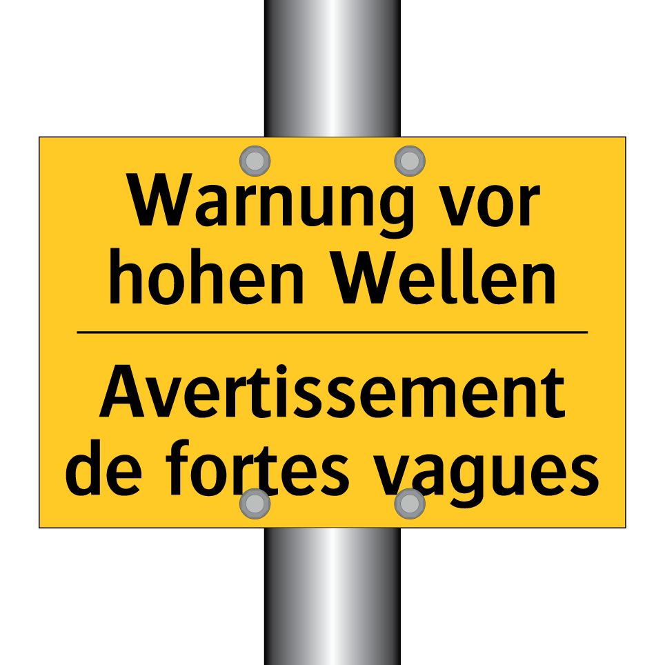 Warnung vor hohen Wellen - Avertissement de fortes vagues