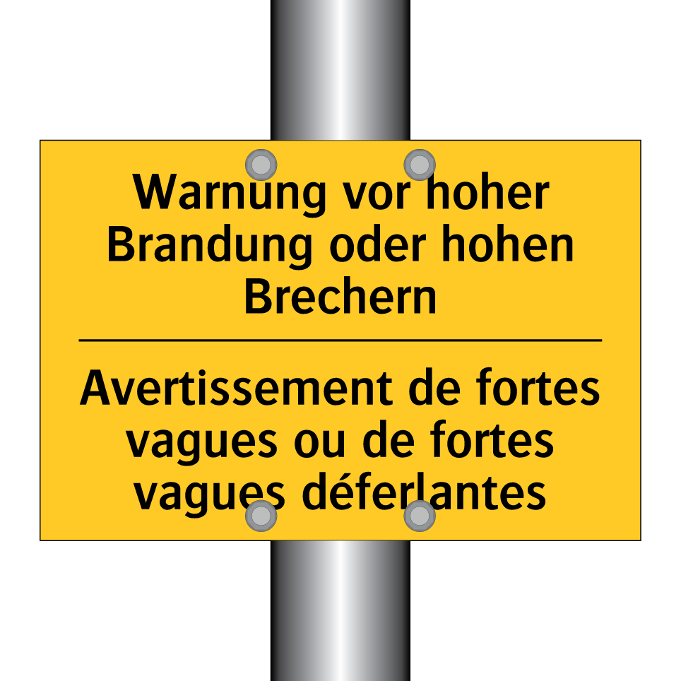 Warnung vor hoher Brandung oder /.../ - Avertissement de fortes vagues /.../