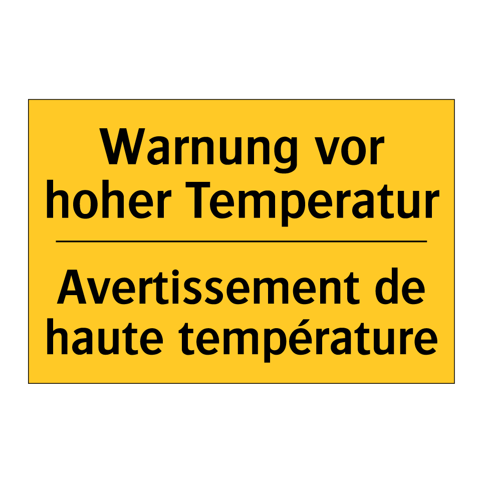 Warnung vor hoher Temperatur - Avertissement de haute température /.../