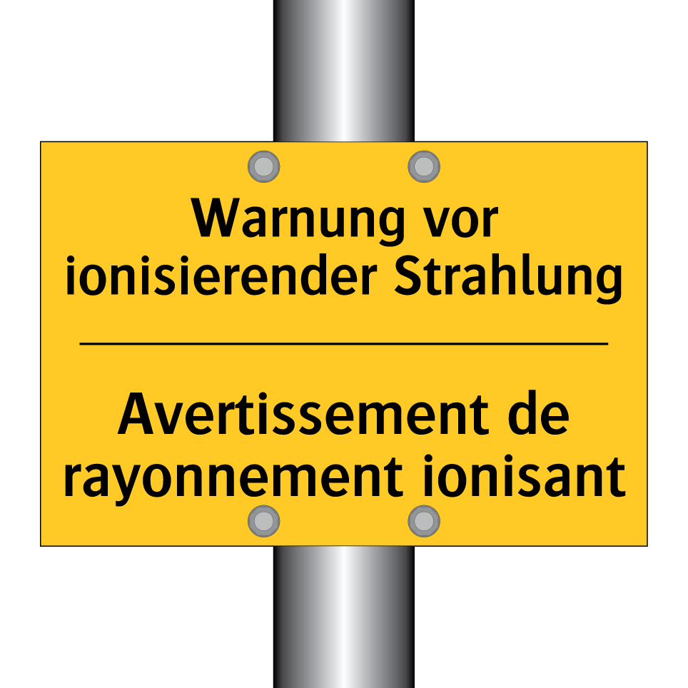 Warnung vor ionisierender Strahlung /.../ - Avertissement de rayonnement ionisant /.../