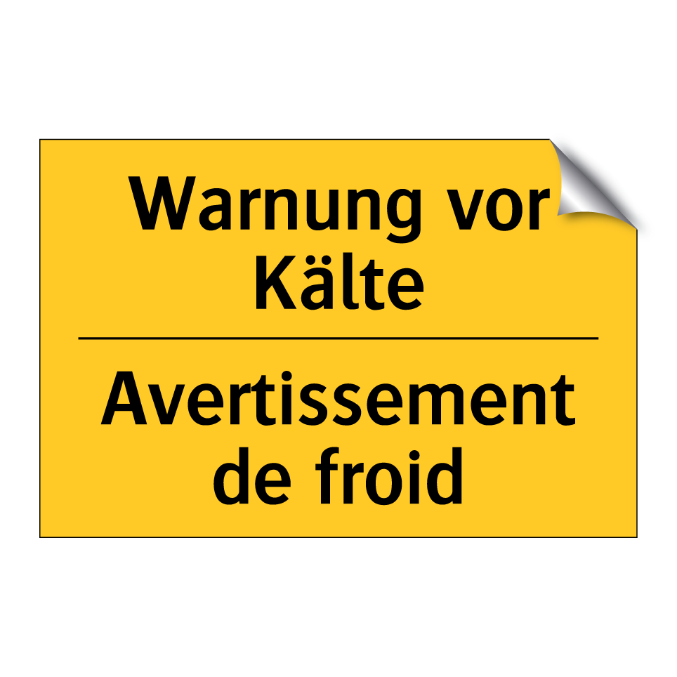 Warnung vor Kälte - Avertissement de froid