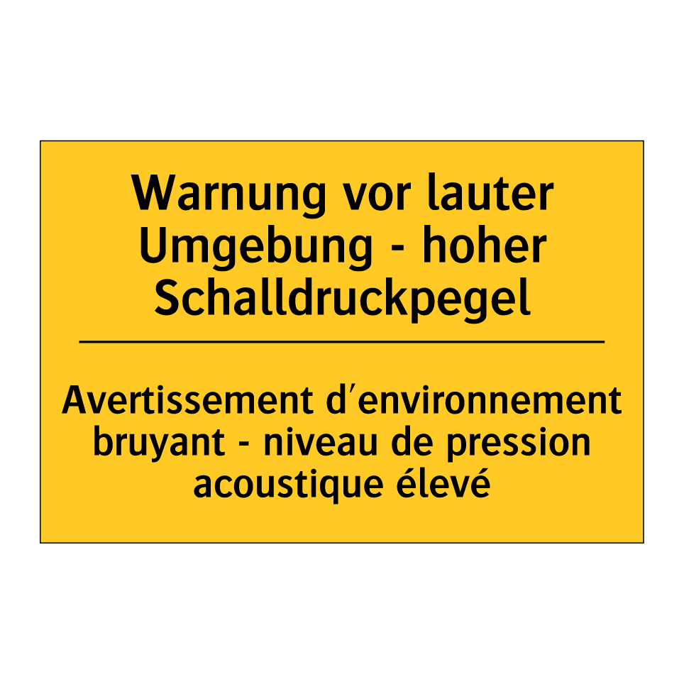 Warnung vor lauter Umgebung - /.../ - Avertissement d'environnement /.../