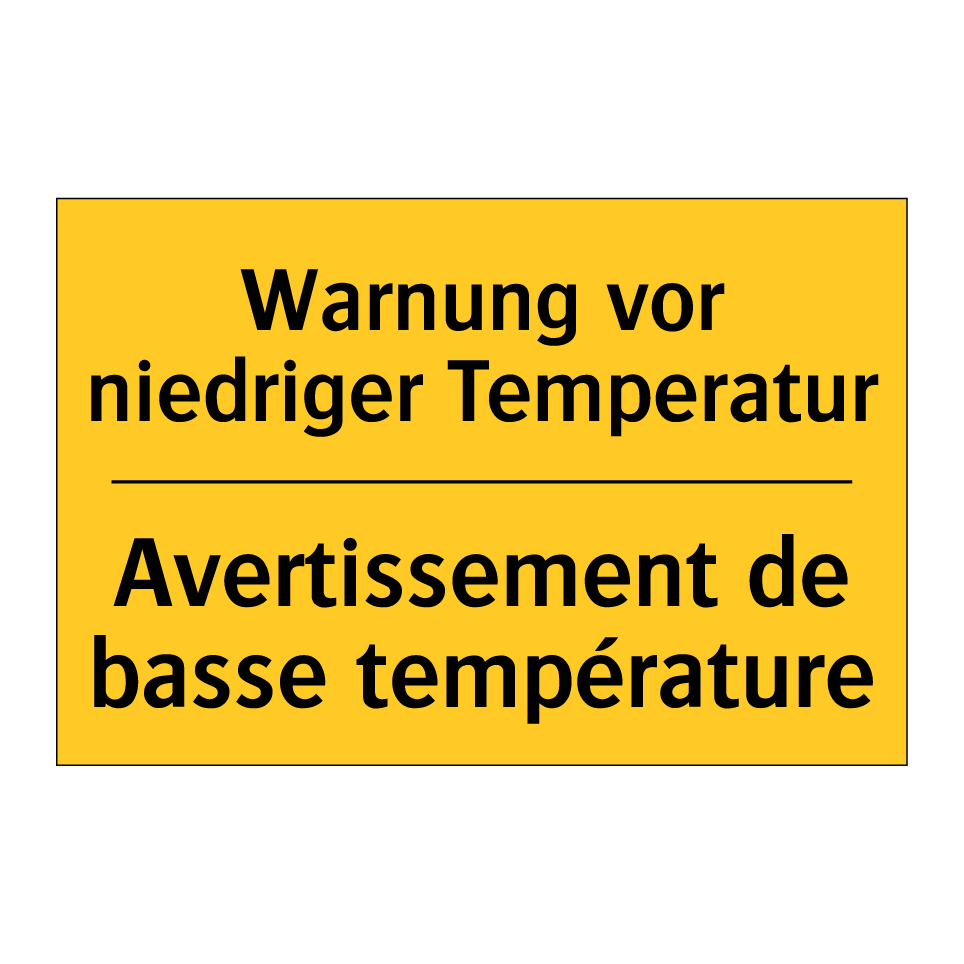 Warnung vor niedriger Temperatur /.../ - Avertissement de basse température /.../