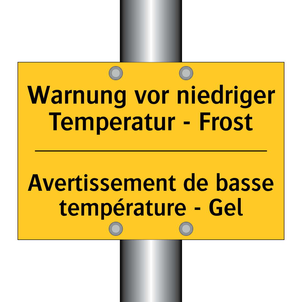 Warnung vor niedriger Temperatur /.../ - Avertissement de basse température /.../