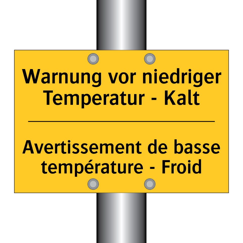 Warnung vor niedriger Temperatur /.../ - Avertissement de basse température /.../