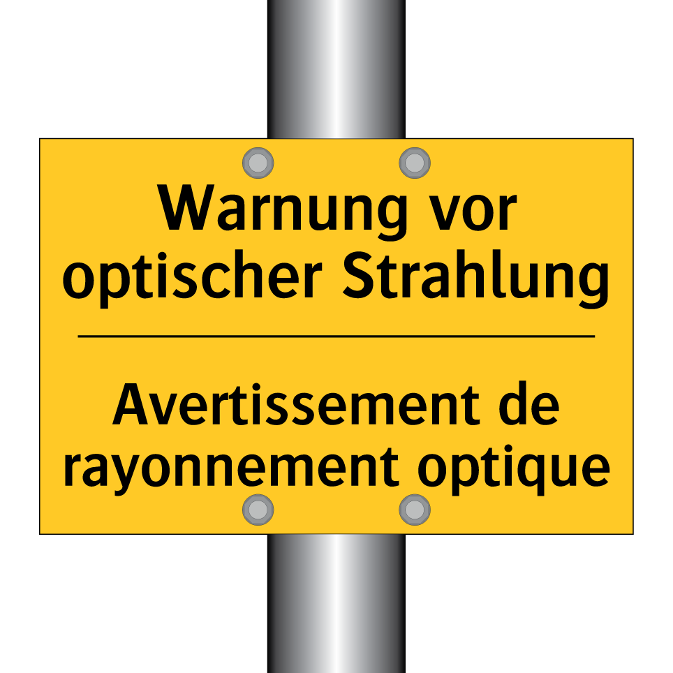Warnung vor optischer Strahlung /.../ - Avertissement de rayonnement optique /.../