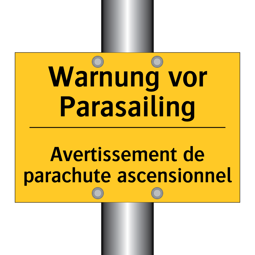 Warnung vor Parasailing - Avertissement de parachute ascensionnel /.../