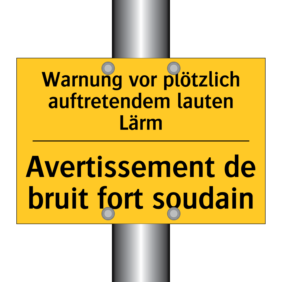 Warnung vor plötzlich auftretendem /.../ - Avertissement de bruit fort soudain /.../