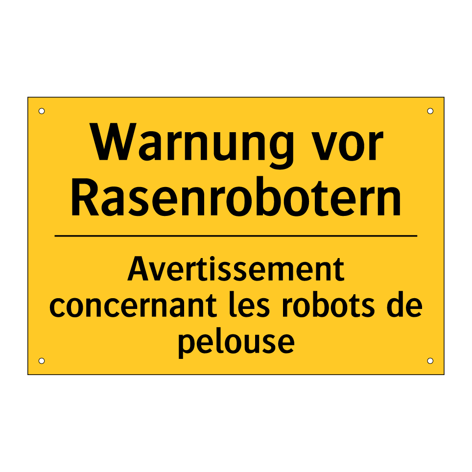 Warnung vor Rasenrobotern - Avertissement concernant les robots /.../