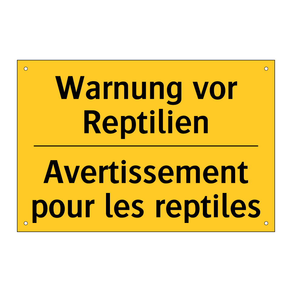 Warnung vor Reptilien - Avertissement pour les reptiles /.../
