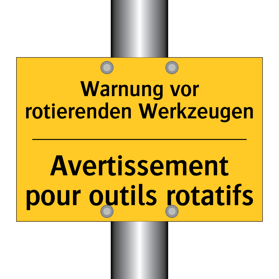 Warnung vor rotierenden Werkzeugen /.../ - Avertissement pour outils rotatifs /.../