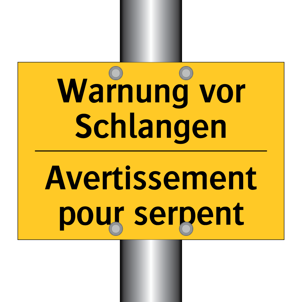 Warnung vor Schlangen - Avertissement pour serpent
