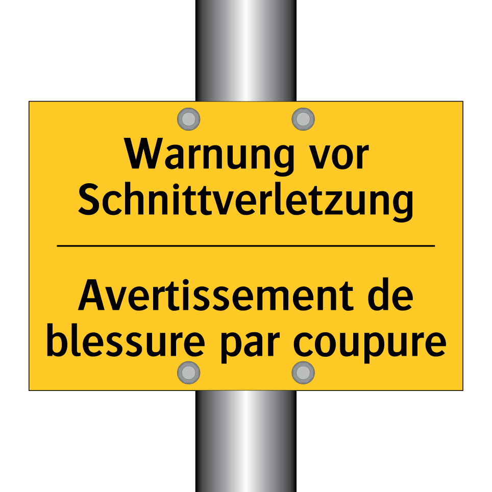 Warnung vor Schnittverletzung - Avertissement de blessure par /.../