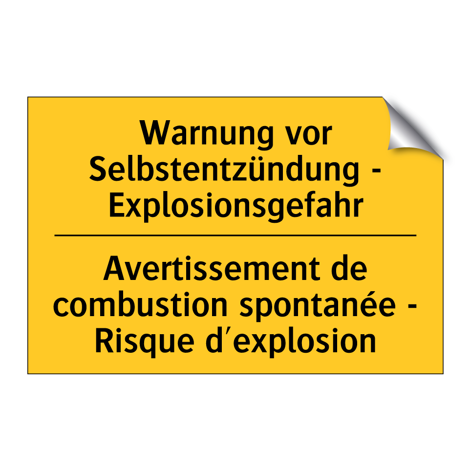 Warnung vor Selbstentzündung - /.../ - Avertissement de combustion spontanée /.../