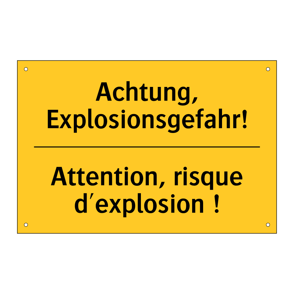 Achtung, Explosionsgefahr! - Attention, risque d'explosion /.../