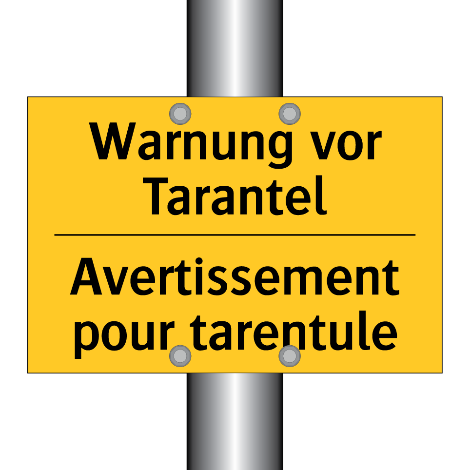 Warnung vor Tarantel - Avertissement pour tarentule