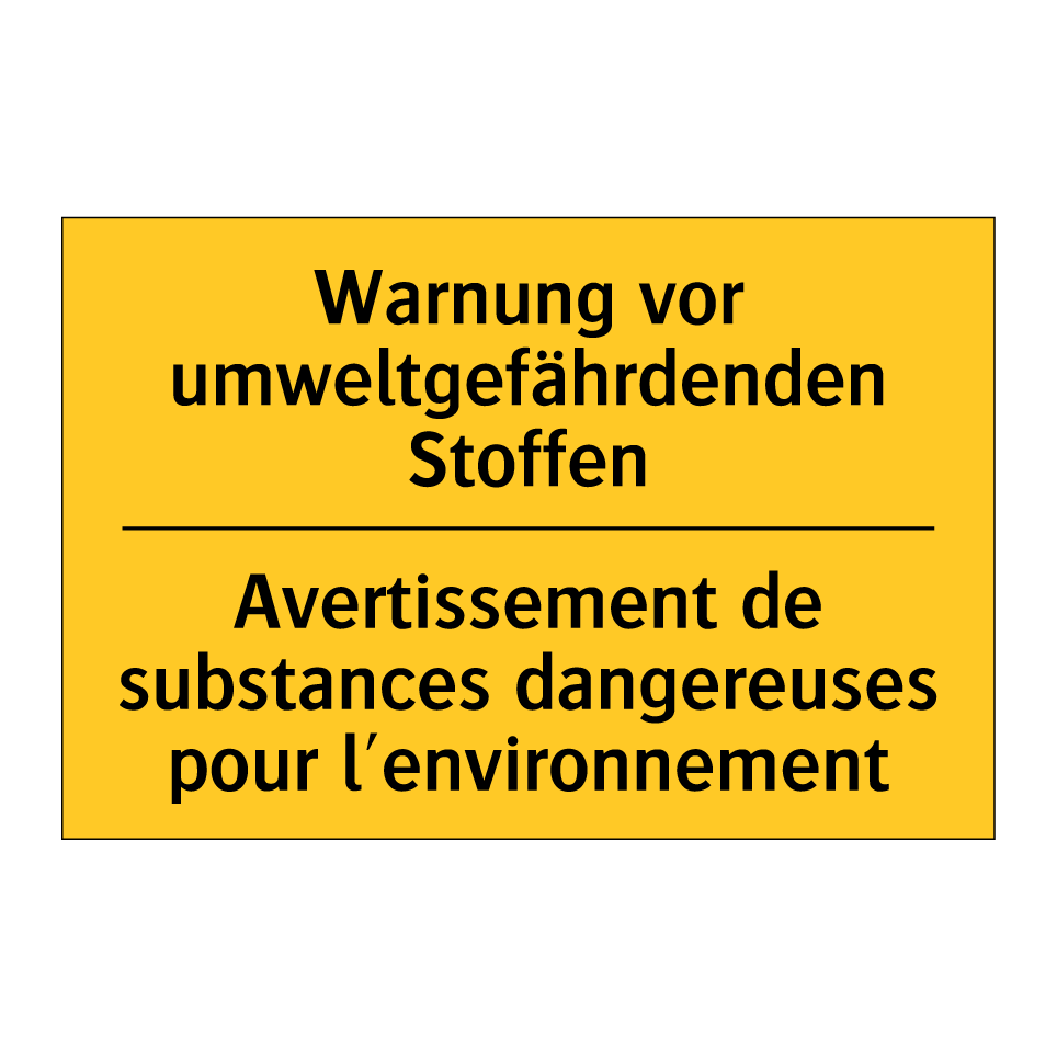 Warnung vor umweltgefährdenden /.../ - Avertissement de substances dangereuses /.../