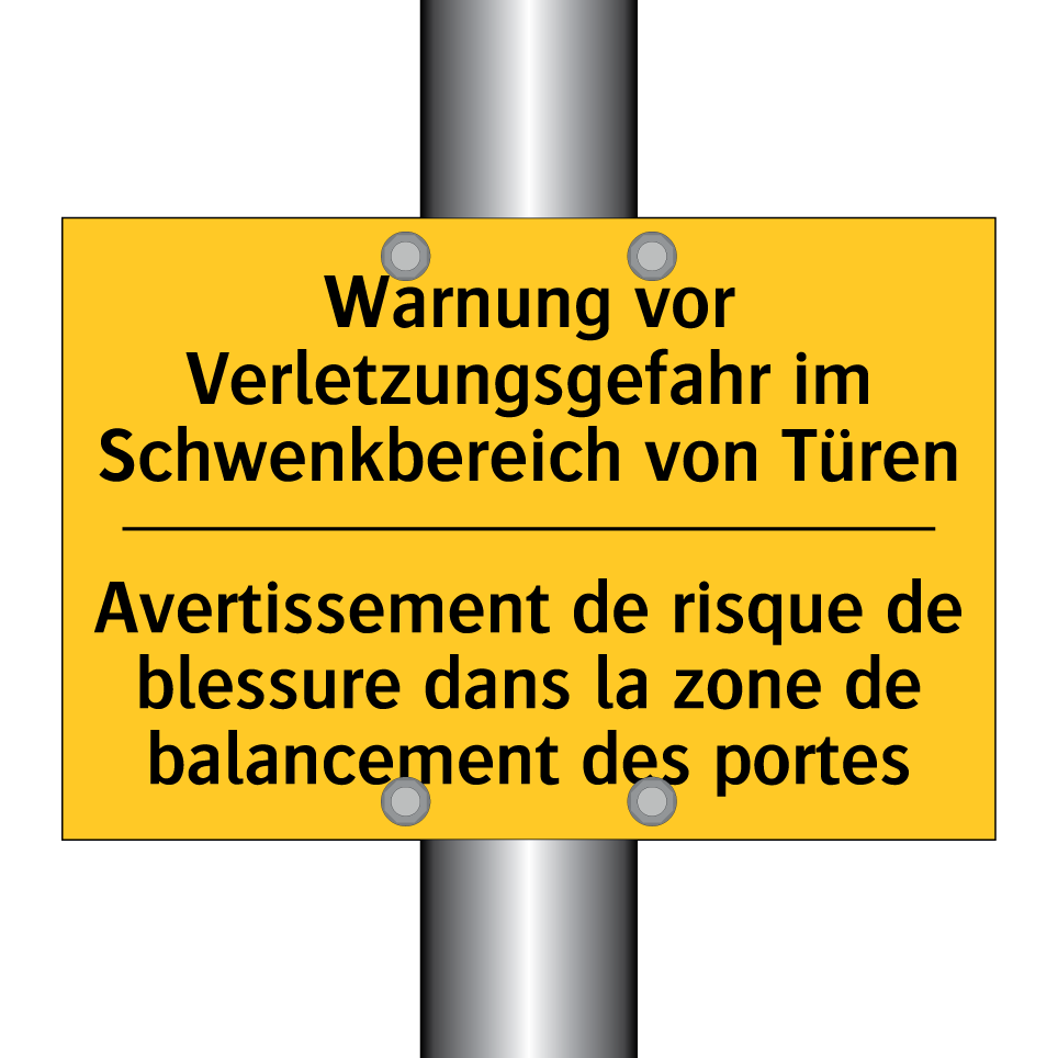 Warnung vor Verletzungsgefahr /.../ - Avertissement de risque de blessure /.../