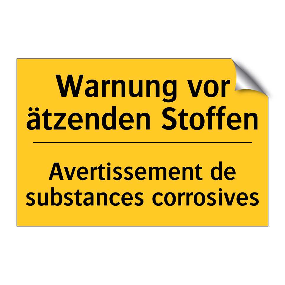 Warnung vor ätzenden Stoffen - Avertissement de substances corrosives /.../