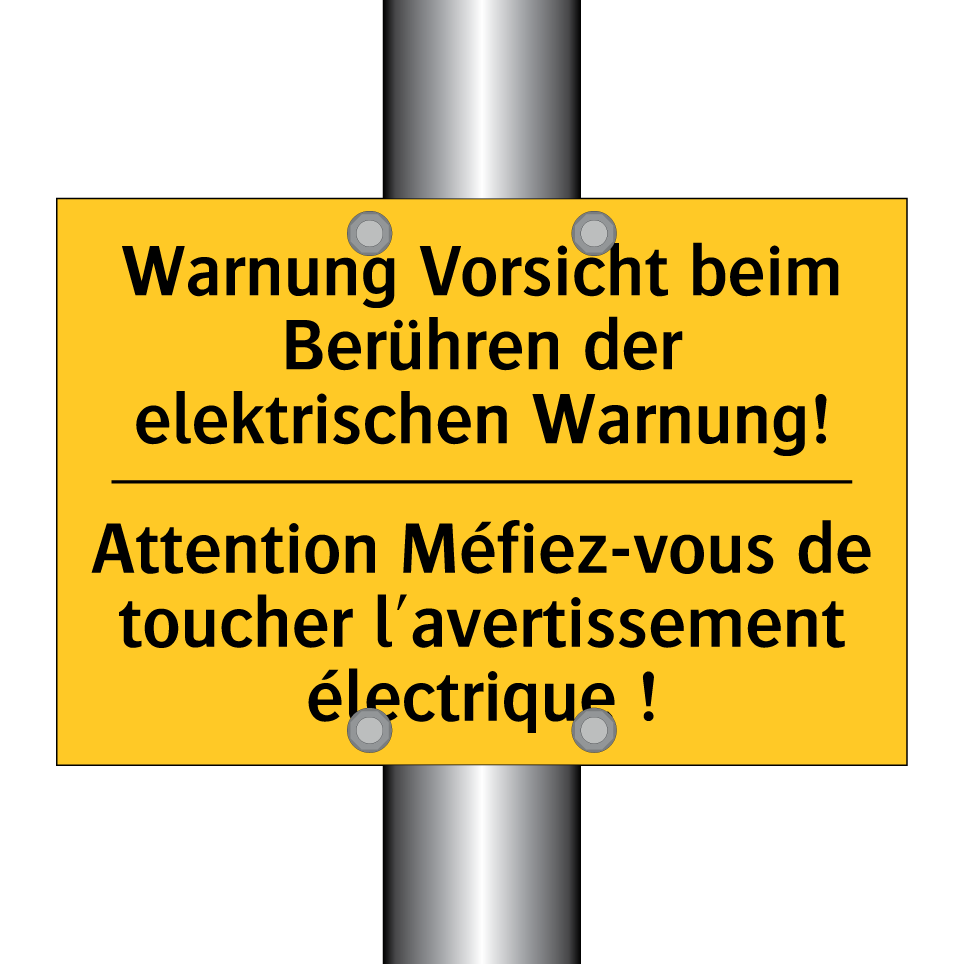Warnung Vorsicht beim Berühren /.../ - Attention Méfiez-vous de toucher /.../