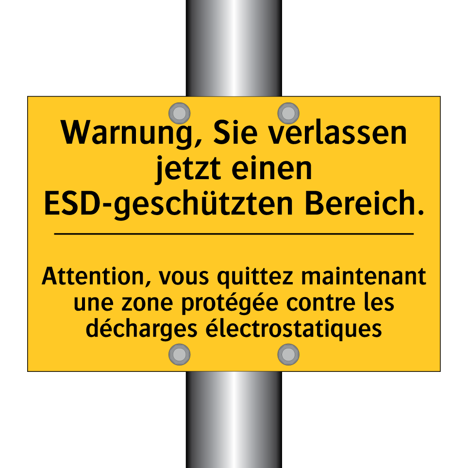 Warnung, Sie verlassen jetzt einen /.../ - Attention, vous quittez maintenant /.../