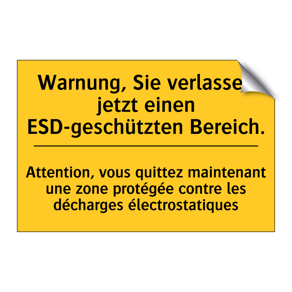 Warnung, Sie verlassen jetzt einen /.../ - Attention, vous quittez maintenant /.../