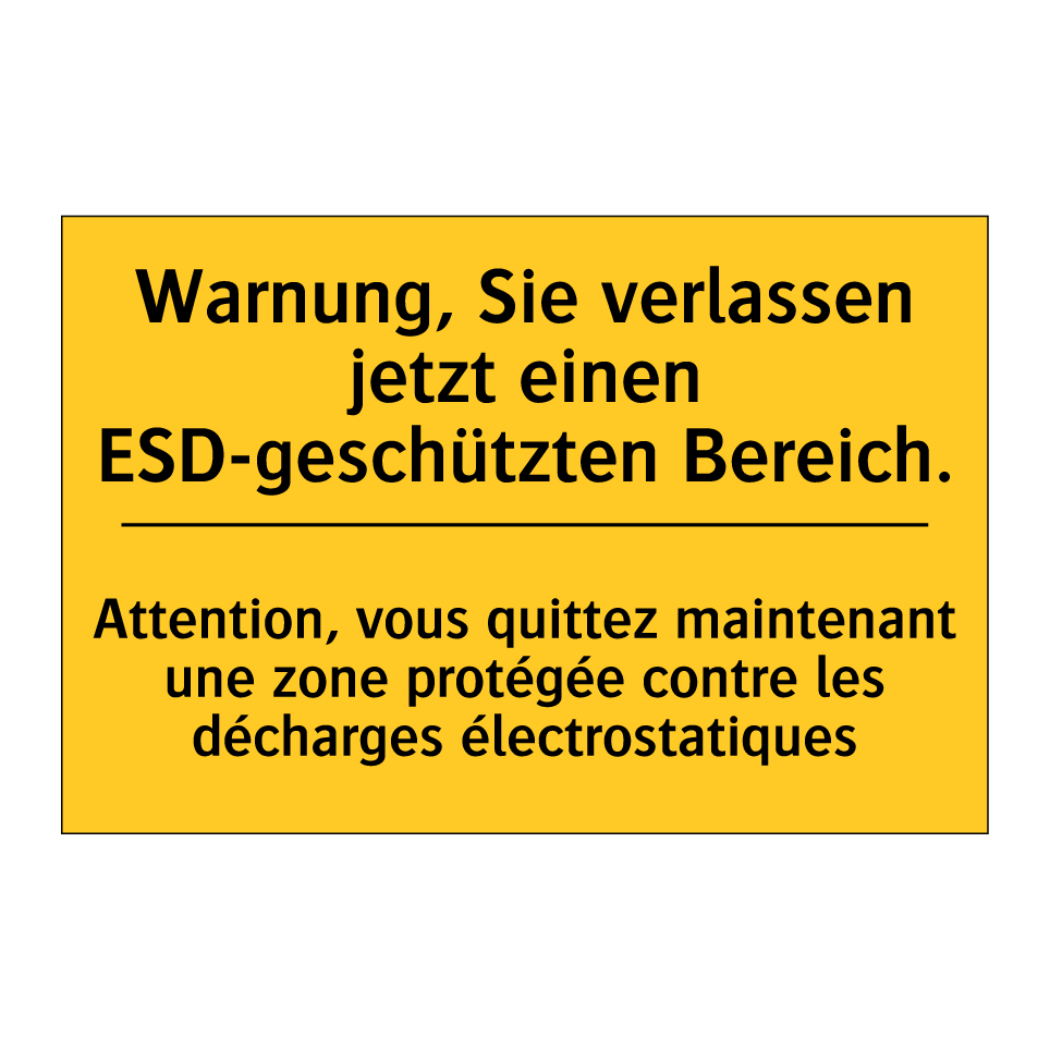 Warnung, Sie verlassen jetzt einen /.../ - Attention, vous quittez maintenant /.../