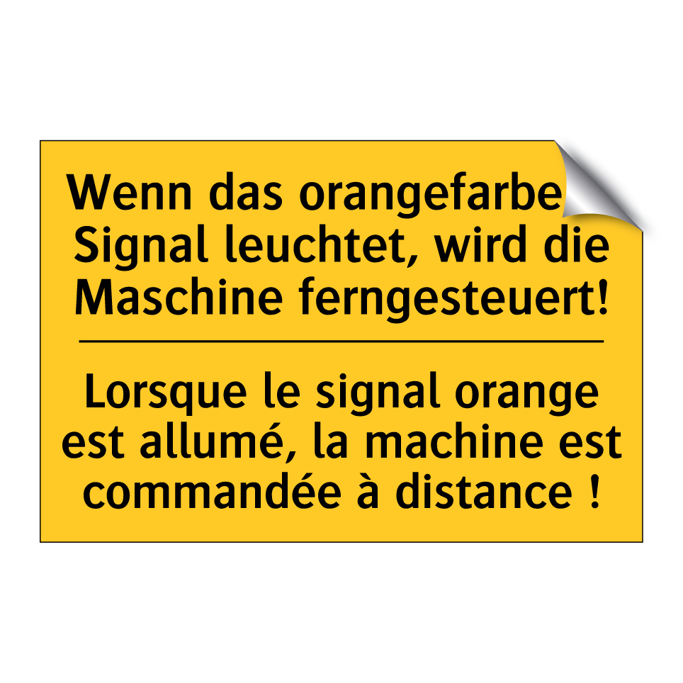 Wenn das orangefarbene Signal /.../ - Lorsque le signal orange est allumé, /.../