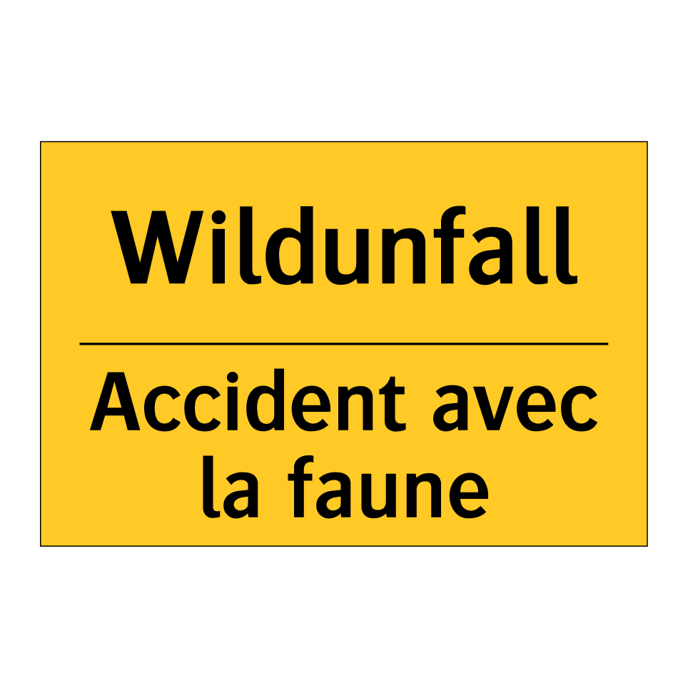 Wildunfall - Accident avec la faune