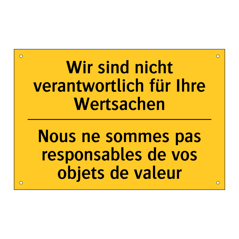 Wir sind nicht verantwortlich /.../ - Nous ne sommes pas responsables /.../
