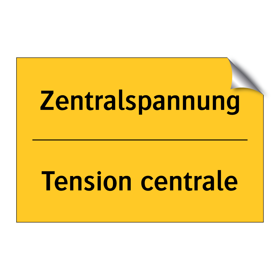 Zentralspannung - Tension centrale