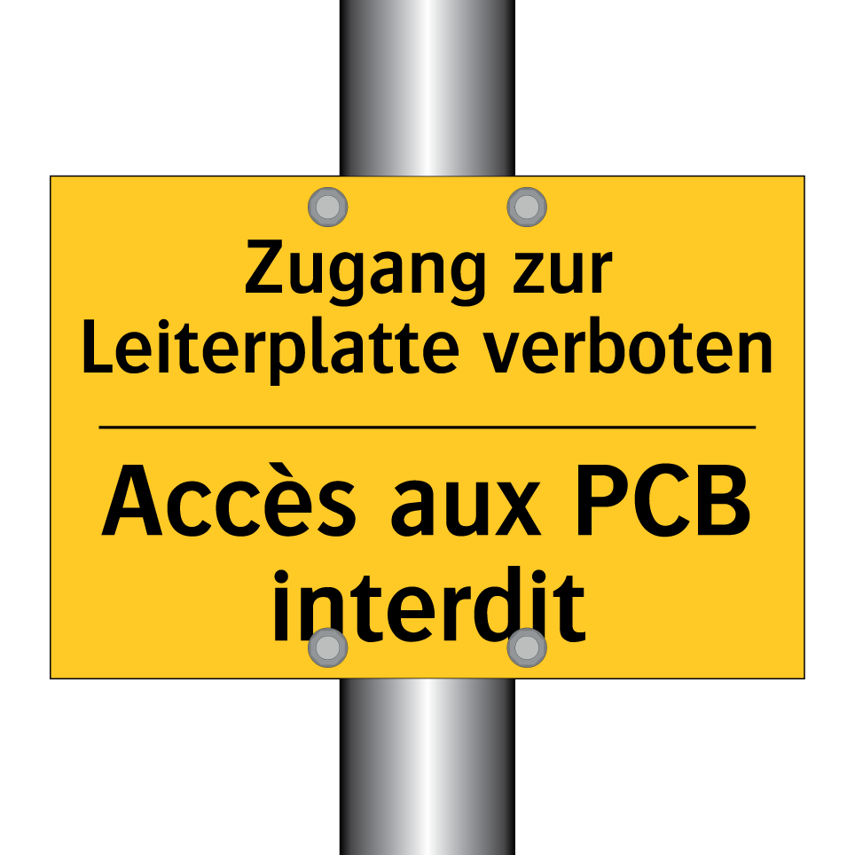 Zugang zur Leiterplatte verboten /.../ - Accès aux PCB interdit
