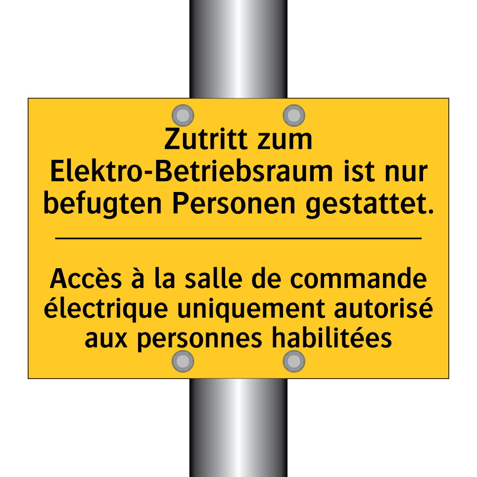 Zutritt zum Elektro-Betriebsraum /.../ - Accès à la salle de commande électrique /.../
