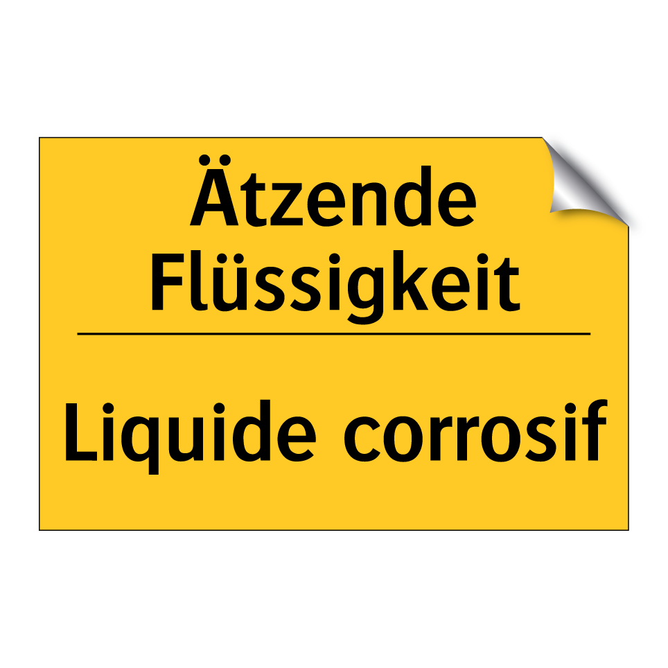 Ätzende Flüssigkeit - Liquide corrosif