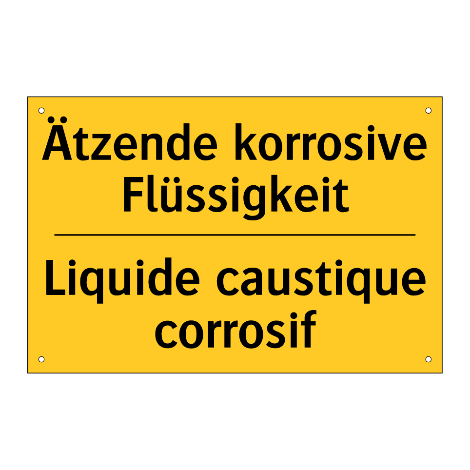 Ätzende korrosive Flüssigkeit - Liquide caustique corrosif