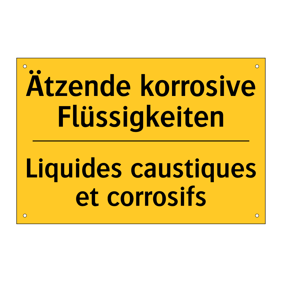 Ätzende korrosive Flüssigkeiten /.../ - Liquides caustiques et corrosifs /.../