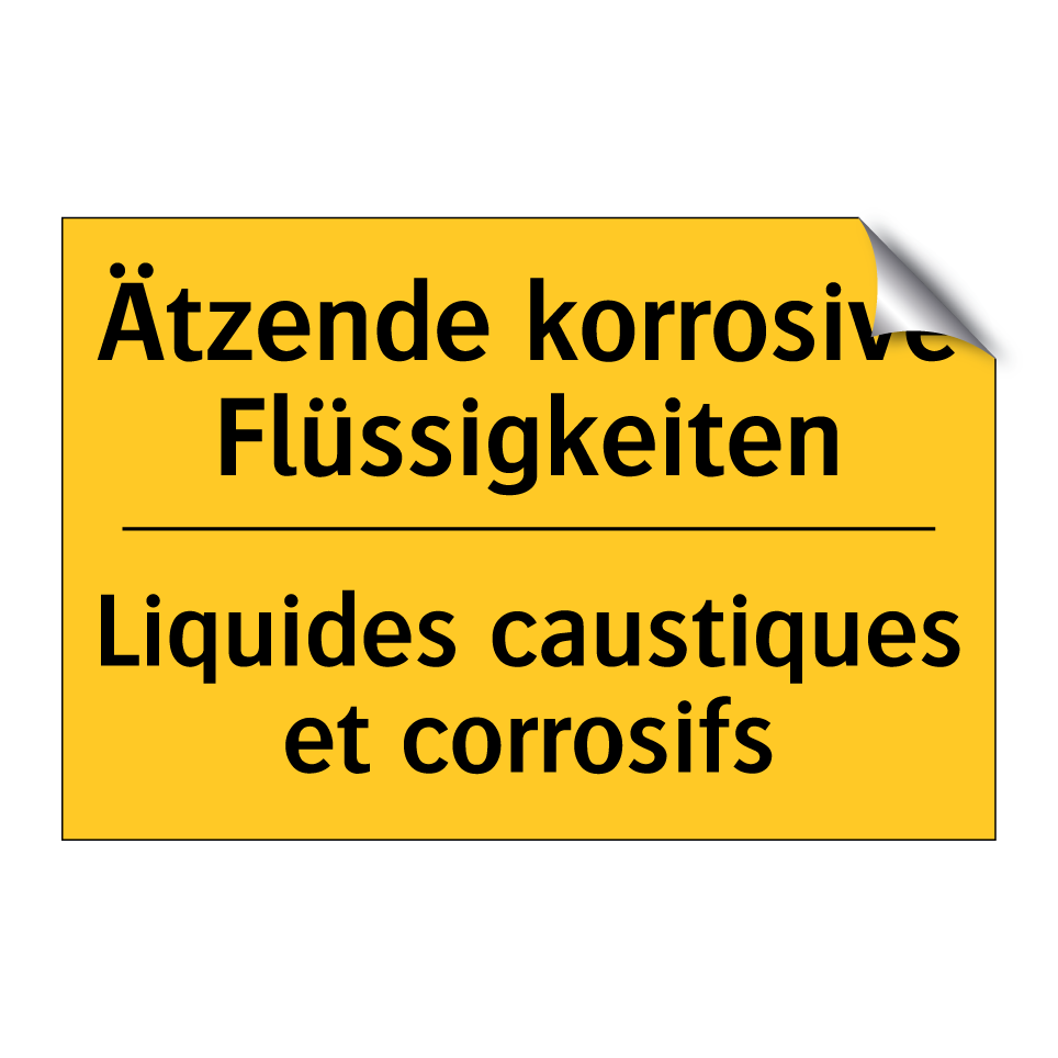 Ätzende korrosive Flüssigkeiten /.../ - Liquides caustiques et corrosifs /.../