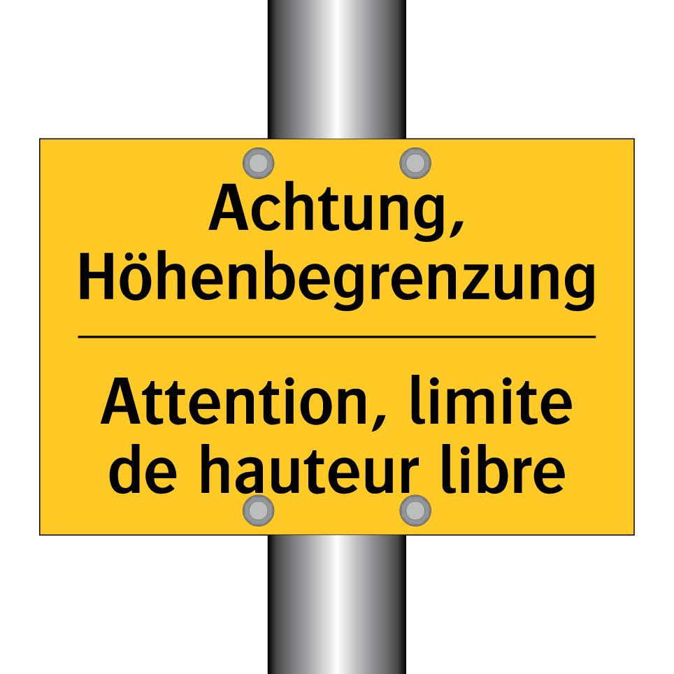 Achtung, Höhenbegrenzung - Attention, limite de hauteur libre /.../