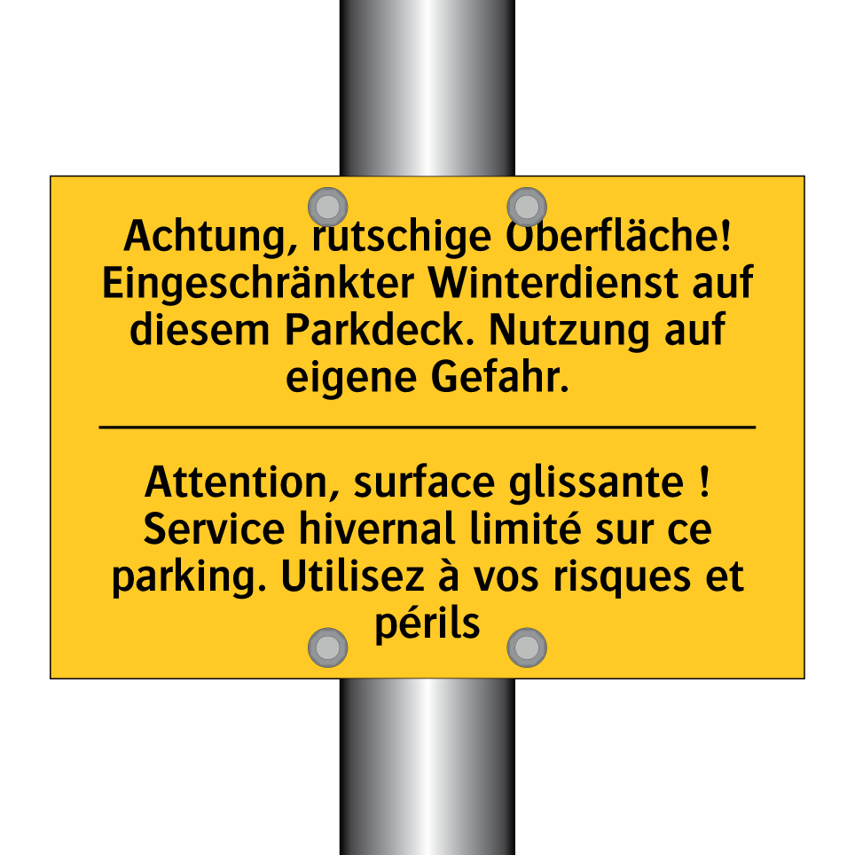 Achtung, rutschige Oberfläche! /.../ - Attention, surface glissante ! /.../