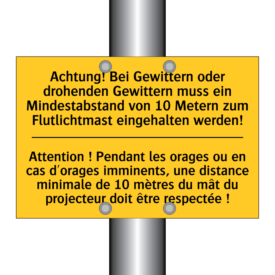 Achtung! Bei Gewittern oder drohenden /.../ - Attention ! Pendant les orages /.../
