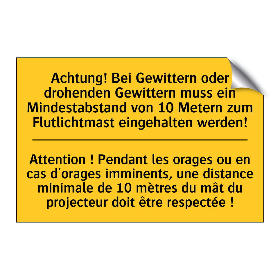 Achtung! Bei Gewittern oder drohenden /.../ - Attention ! Pendant les orages /.../