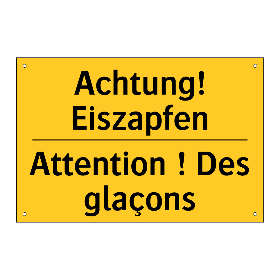 Achtung! Eiszapfen - Attention ! Des glaçons