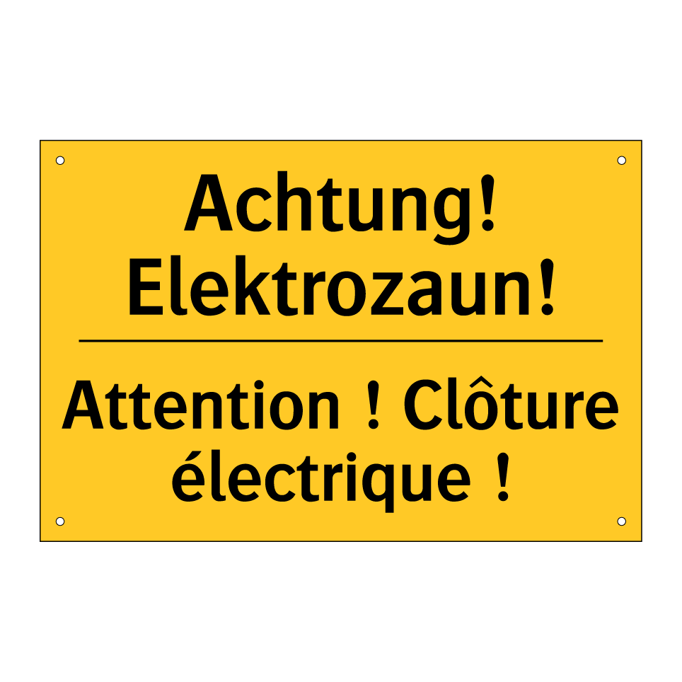 Achtung! Elektrozaun! - Attention ! Clôture électrique /.../