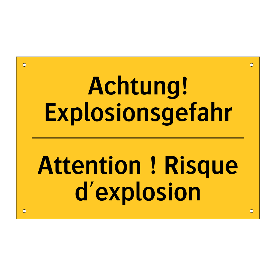 Achtung! Explosionsgefahr - Attention ! Risque d'explosion