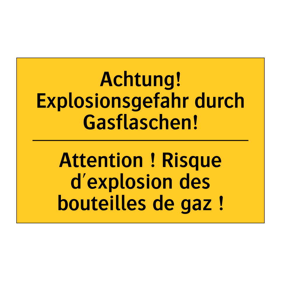 Achtung! Explosionsgefahr durch /.../ - Attention ! Risque d'explosion /.../