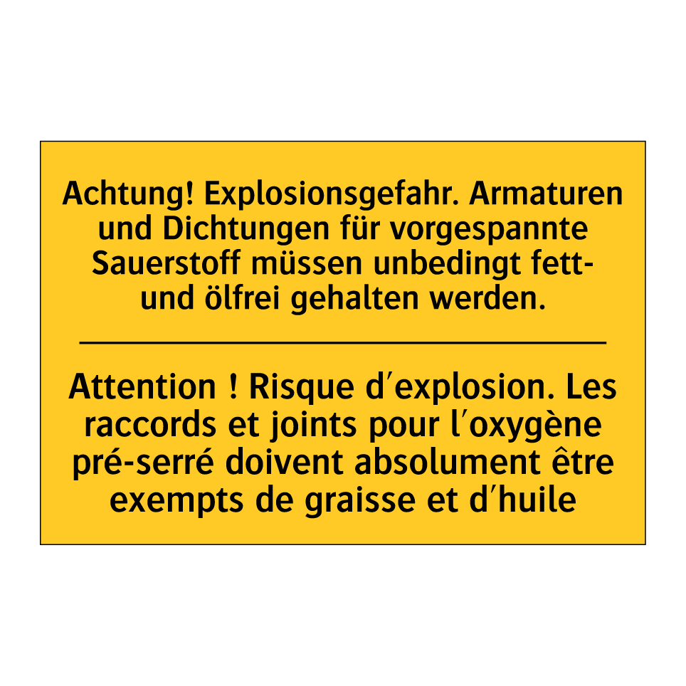 Achtung! Explosionsgefahr. Armaturen /.../ - Attention ! Risque d'explosion. /.../