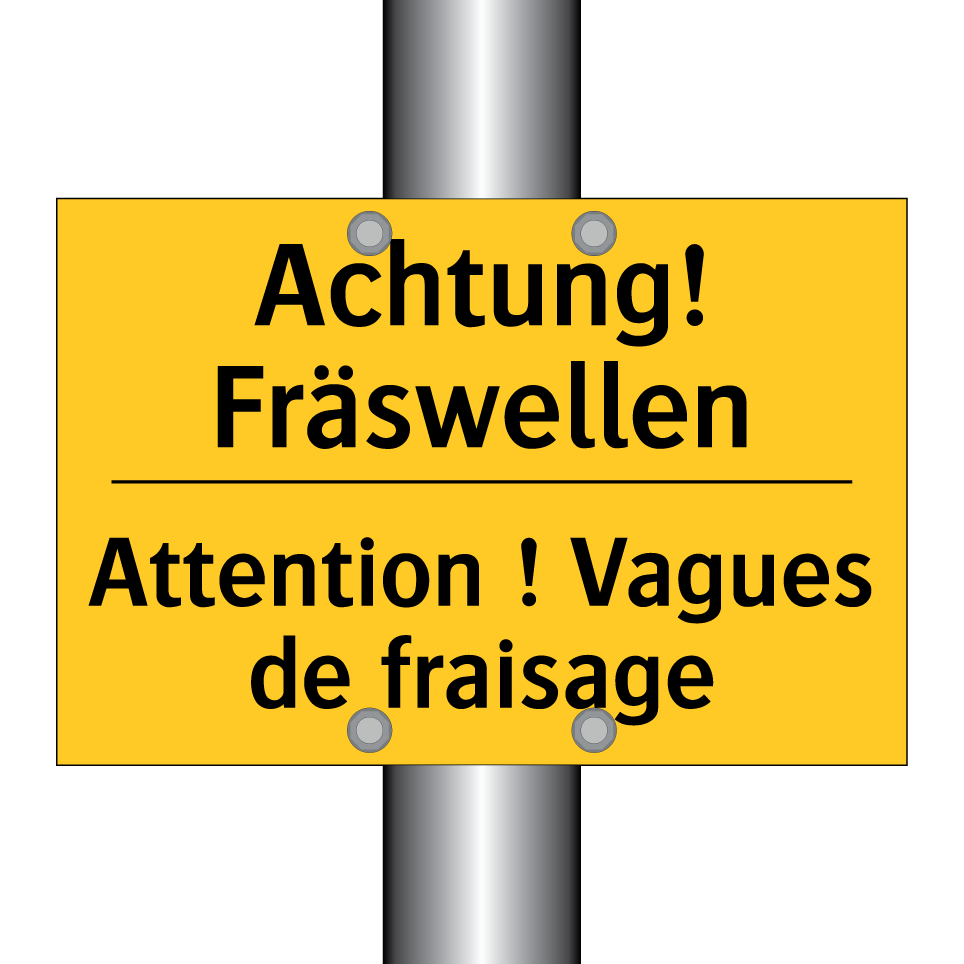 Achtung! Fräswellen - Attention ! Vagues de fraisage