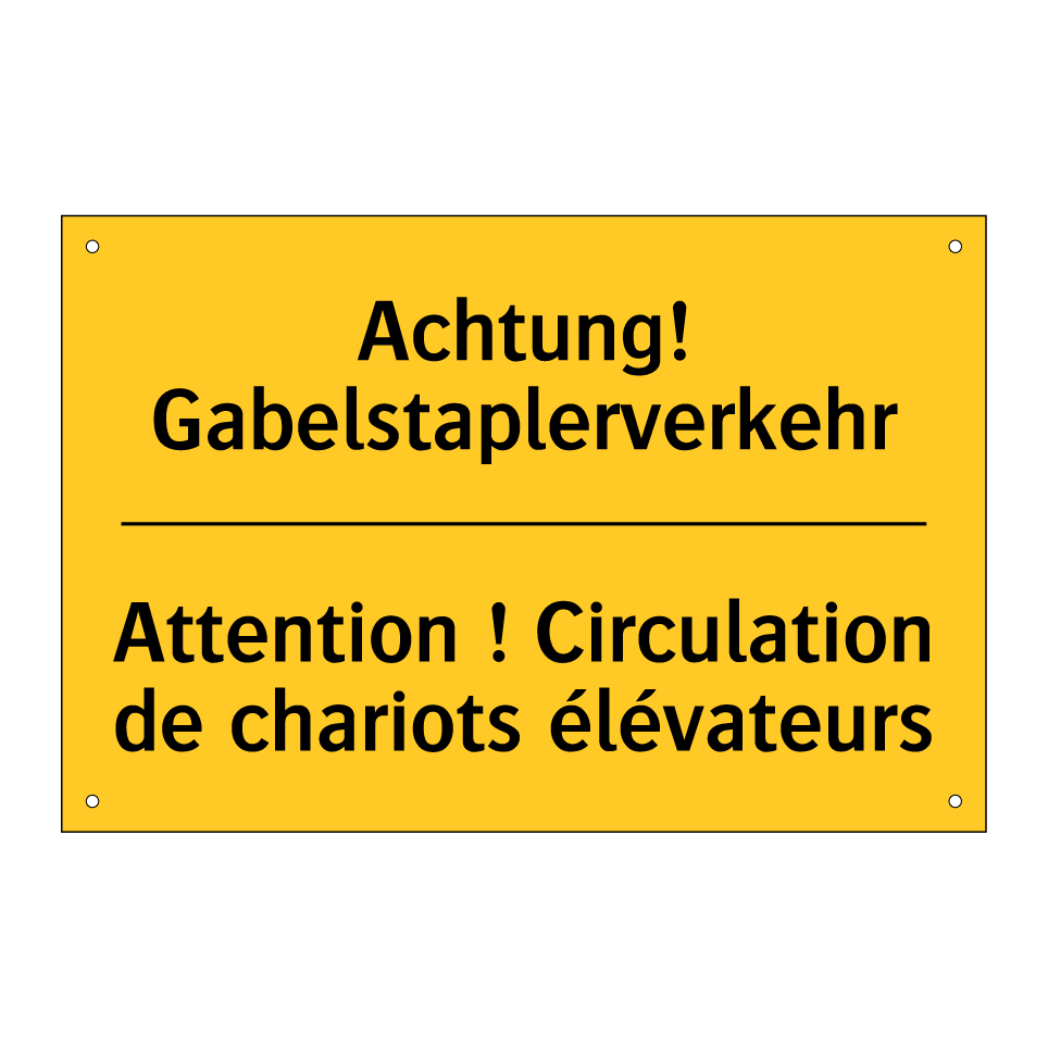 Achtung! Gabelstaplerverkehr - Attention ! Circulation de chariots /.../