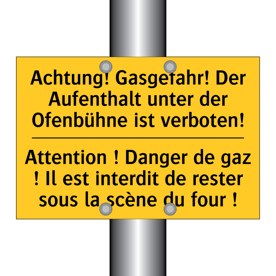 Achtung! Gasgefahr! Der Aufenthalt /.../ - Attention ! Danger de gaz ! Il /.../