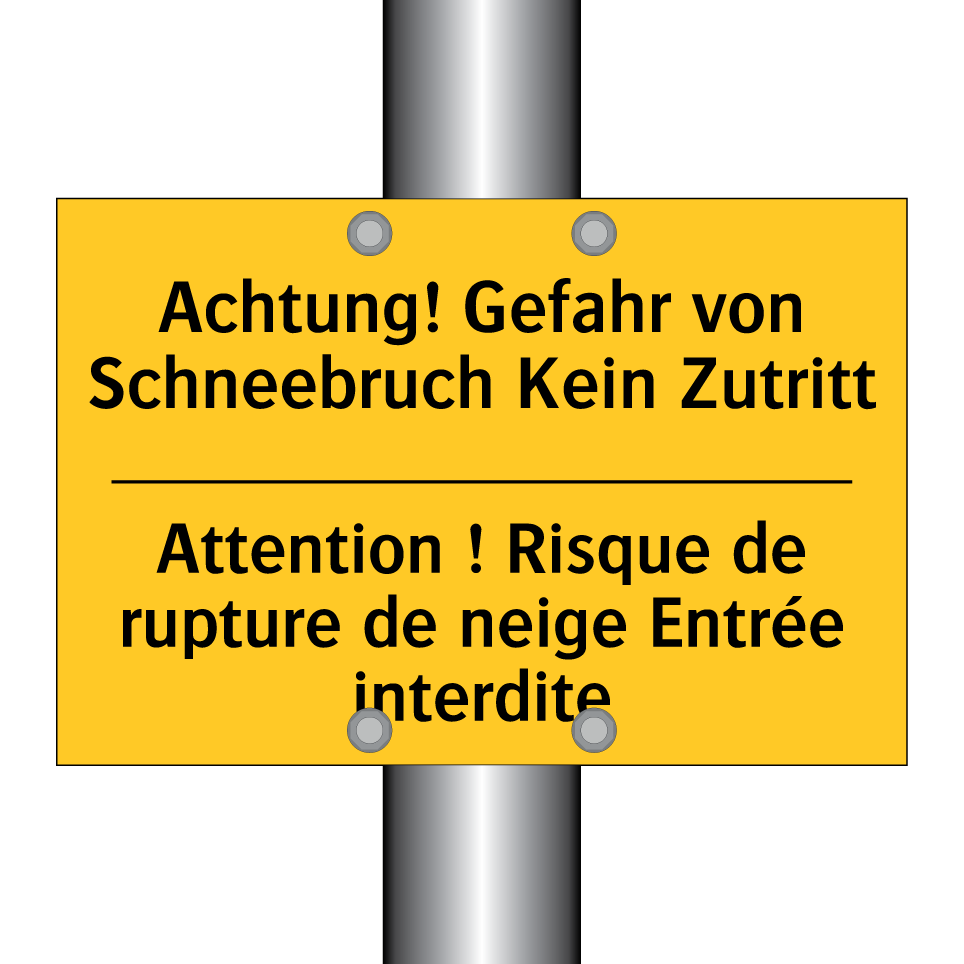 Achtung! Gefahr von Schneebruch /.../ - Attention ! Risque de rupture /.../